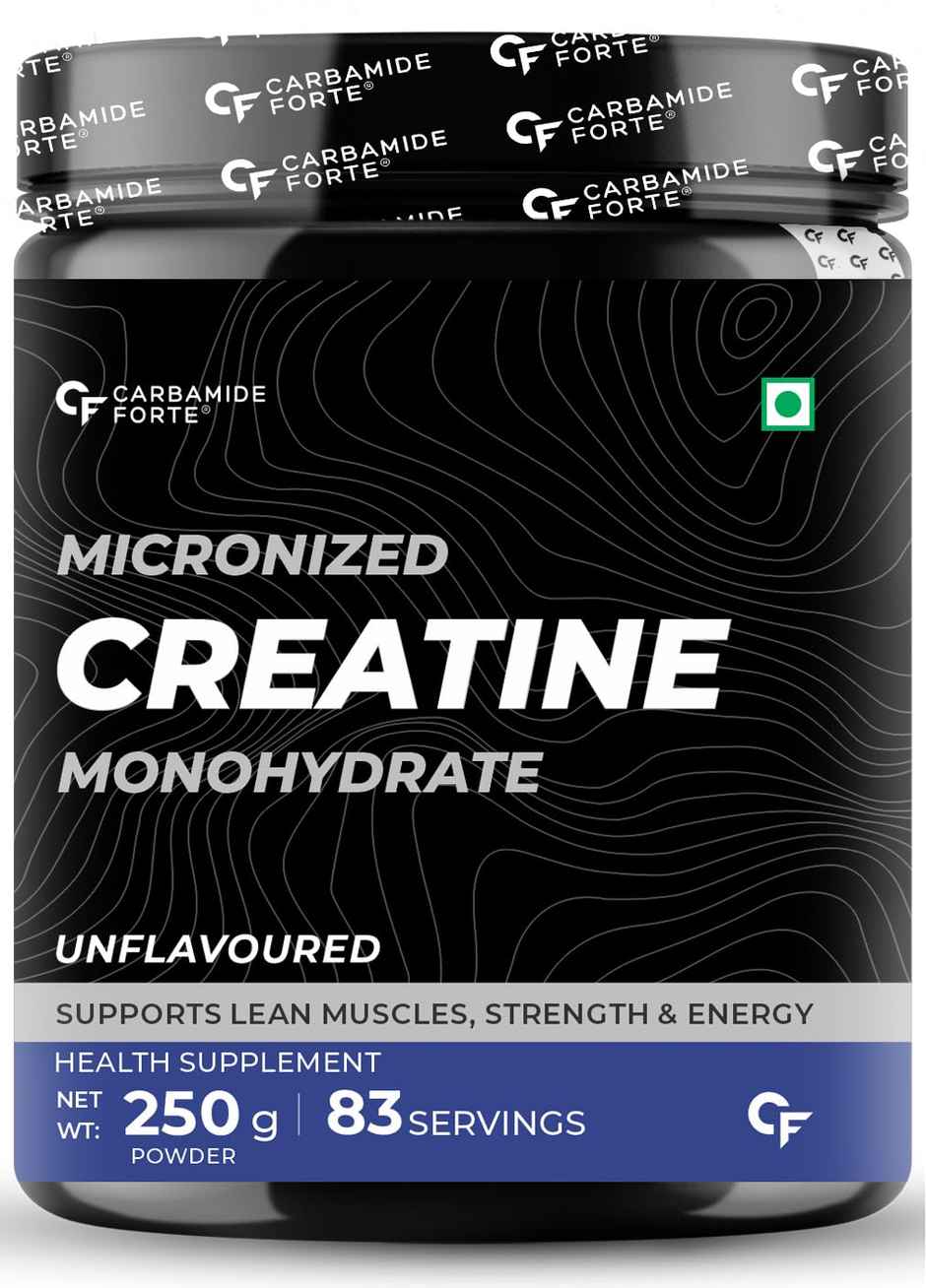 Carbamide Forte Micronised Creatine Monohydrate Powder Unflavoured - 83 Servings - 250g
