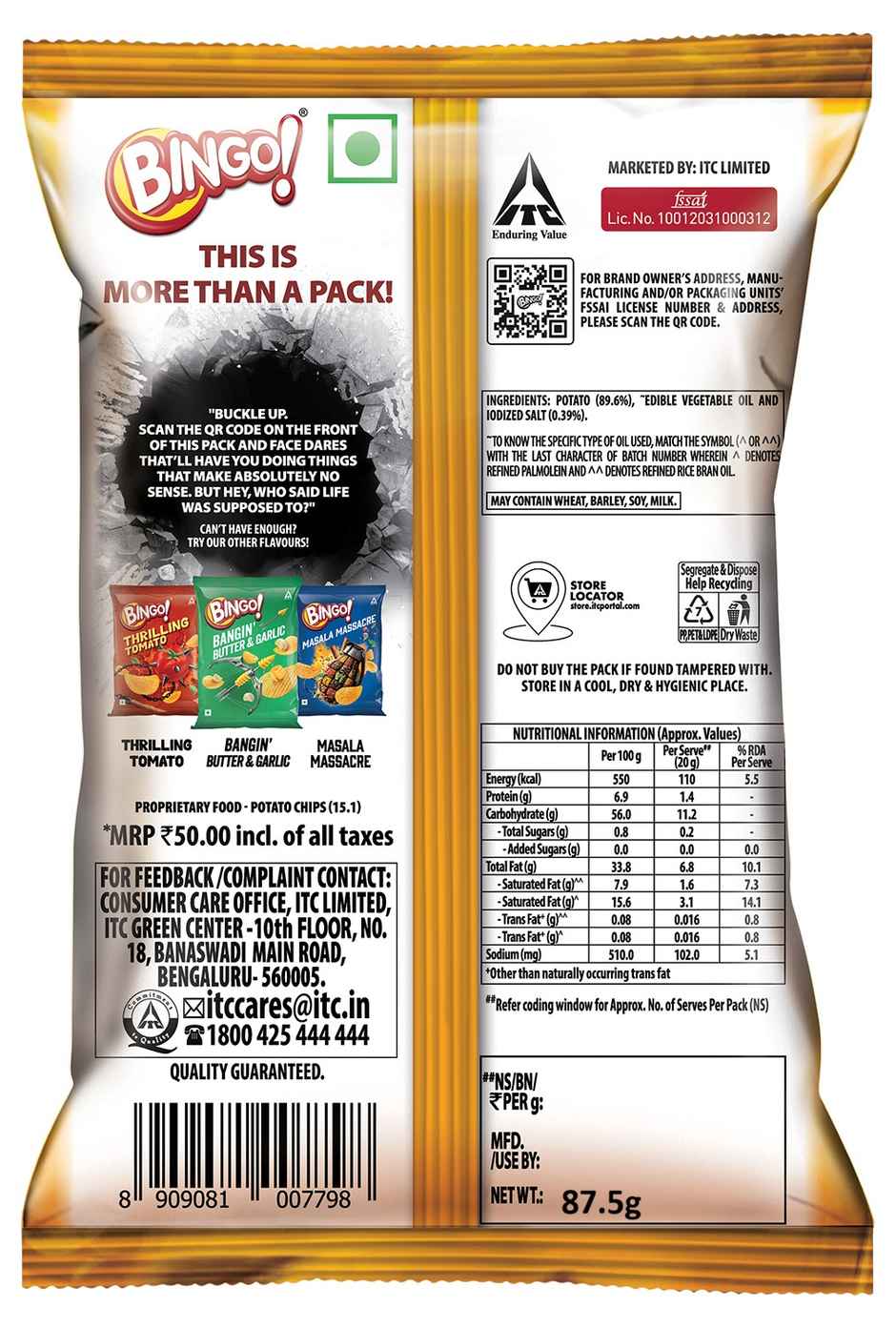 Bingo! Potato Chips Slayin' Salt