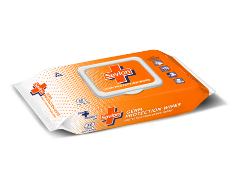 Savlon Germ Protection Multipurpose Wet Wipes with Fliptop Lid | 30 Pulls Per Pack