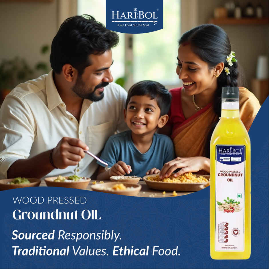 Haribol Groundnut (Peanut) Wood Pressed Oil | Healthy Cooking Oil