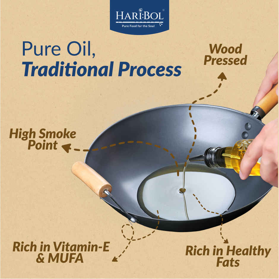 Haribol Groundnut (Peanut) Wood Pressed Oil | Healthy Cooking Oil