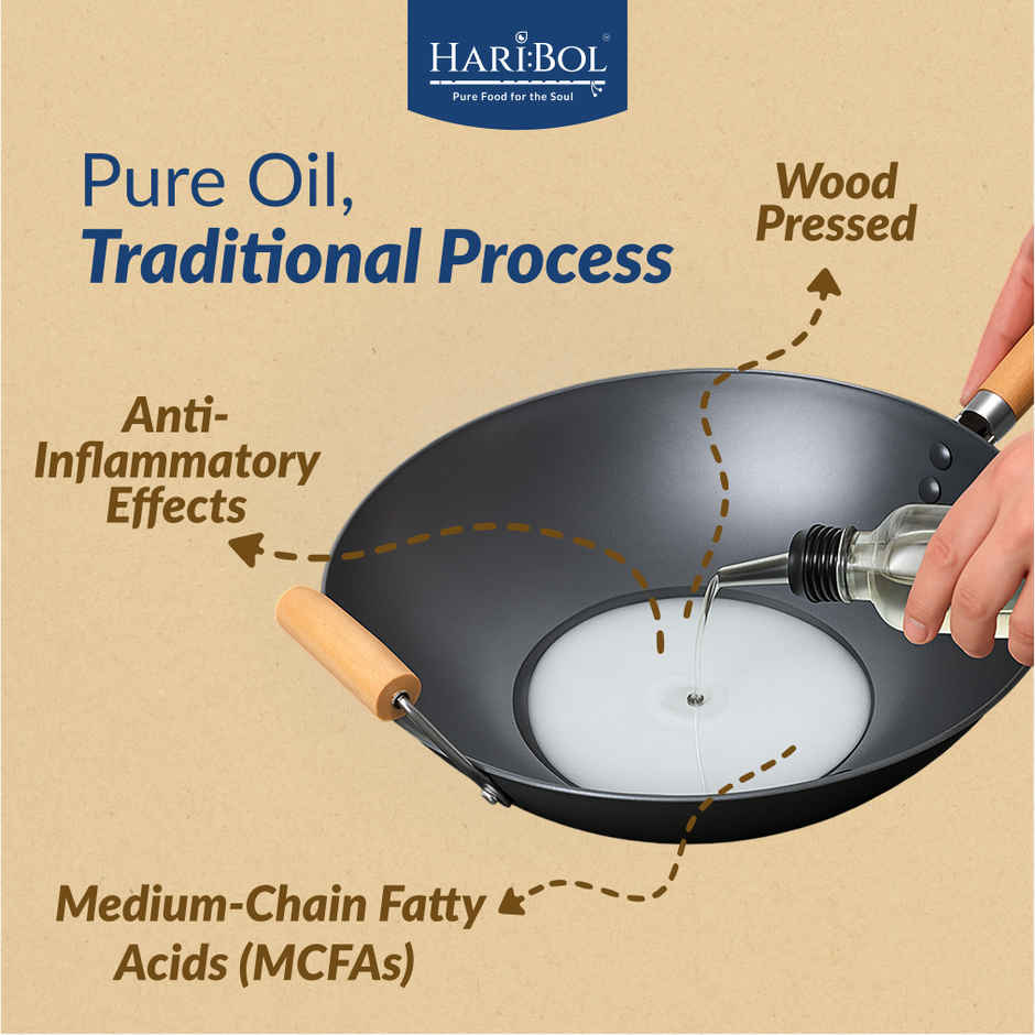 Haribol Coconut Wood Pressed Oil (Nariyal Oil)