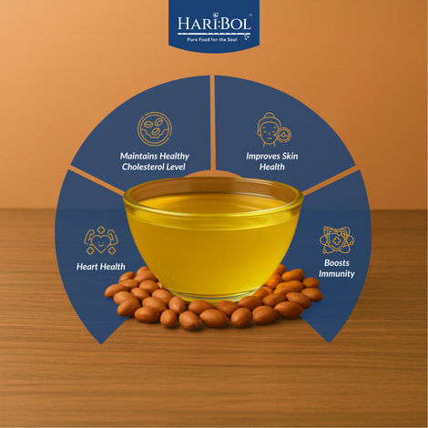 Haribol Groundnut (Peanut) Wood Pressed Oil | Healthy Cooking Oil