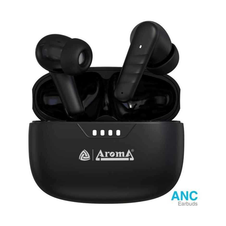 Aroma Nb138 Ascrow - 70 Hours Playback | TWS | Fast Charging | ANC With 32Db Noise Cancellation | Black