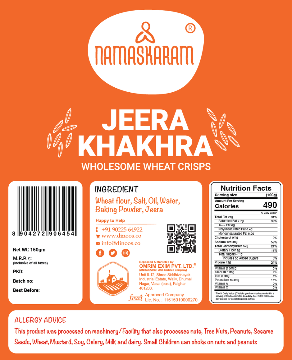 Namaskaram Jeera Khakhra