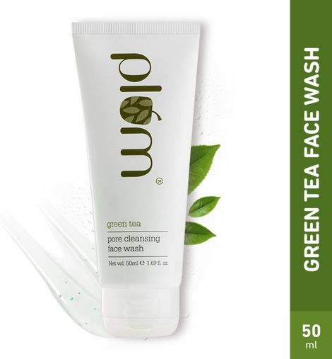 Plum Green Tea Pore Cleansing Face Wash Fights Pimples & Removes Excess Oil Enriched With Green Tea & Glycolic Acid Best Suits Oily Acne-Prone Combination Skin 100% Vegan