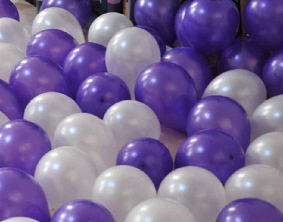 Balloon Purple & White