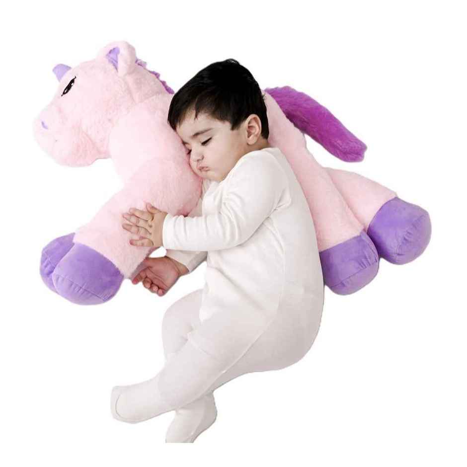 Dearjoy Unicorn Stuffed Plush Toy Pink - Length 65Cm