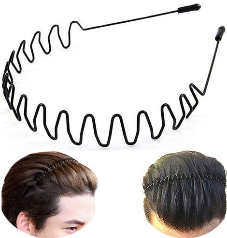 Se7En Metal Zig Zag Wavy Headband- Hair Band - Unisex