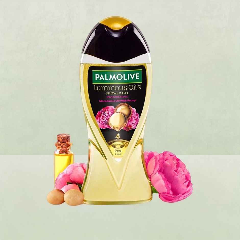 Palmolive Body Wash Luminous Oils Invigorating Shower Gel With 100% Natural Macadamia Oil & Peony Extracts