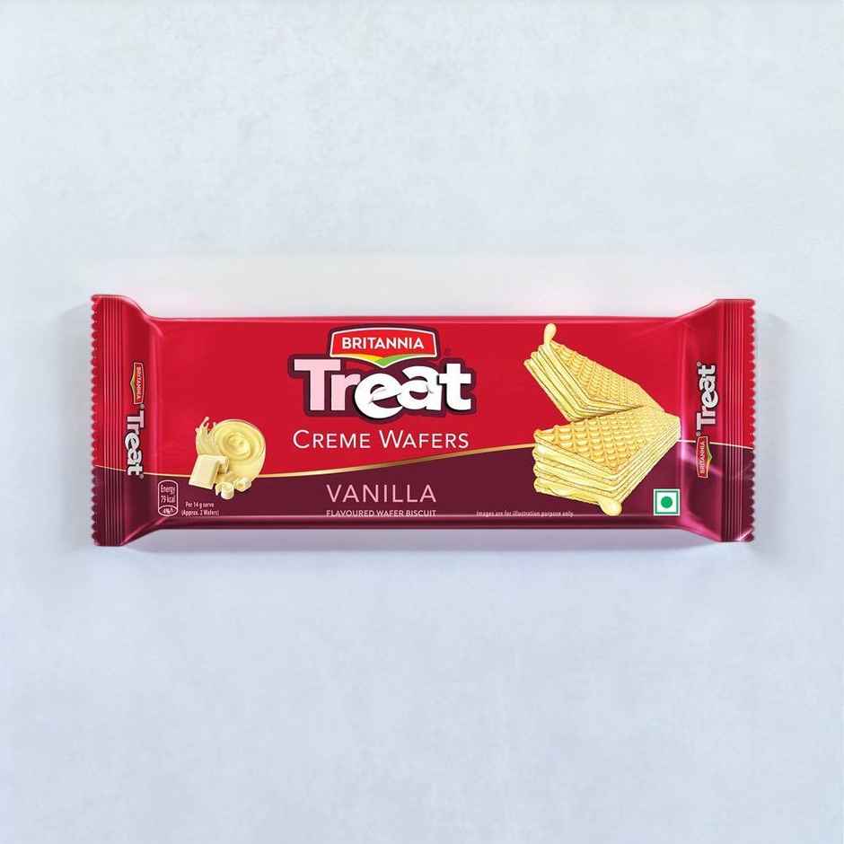 Britannia Treart Creme Wafers Chocolate(60gms) & Britannia Treat Creme Wafers - Vanilla(60gms) Combo