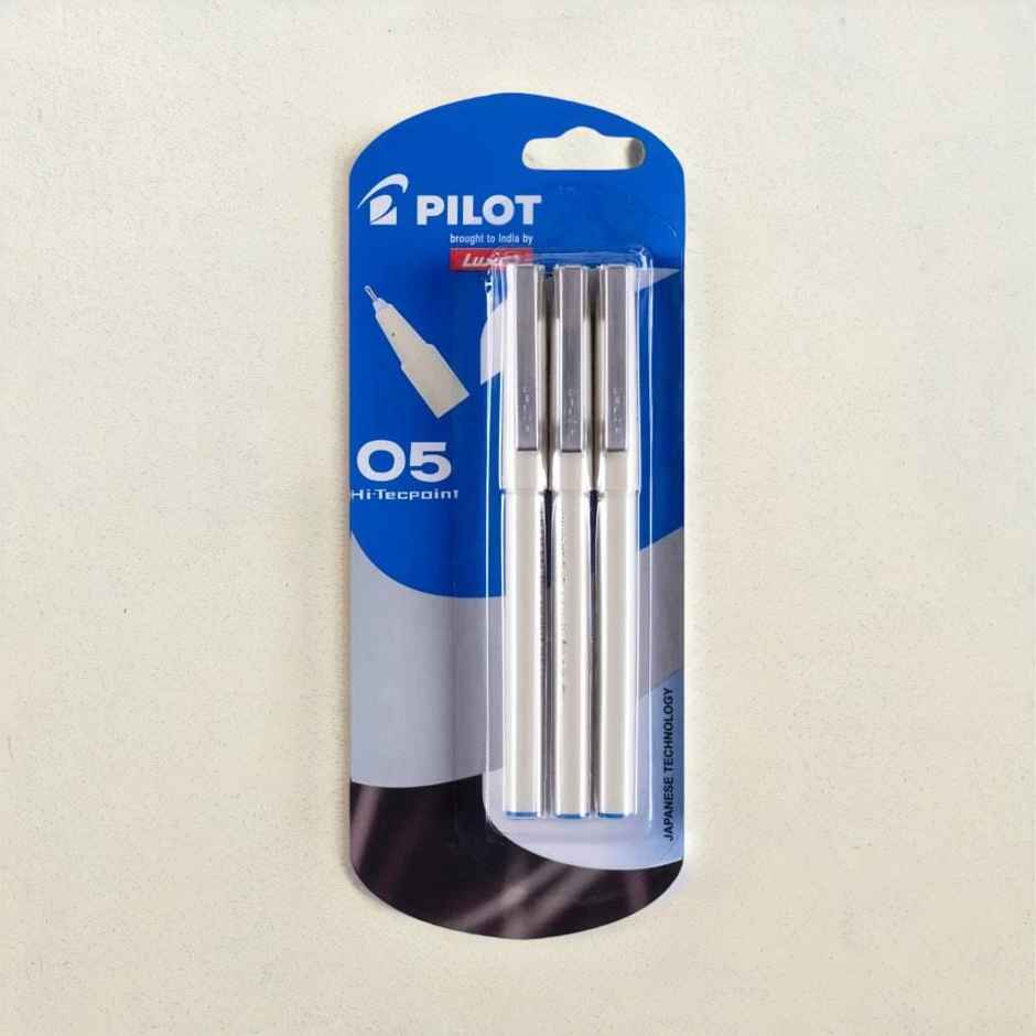 Pilot Hi-Tecpoint 05 Blue Pen (Pack of 3)