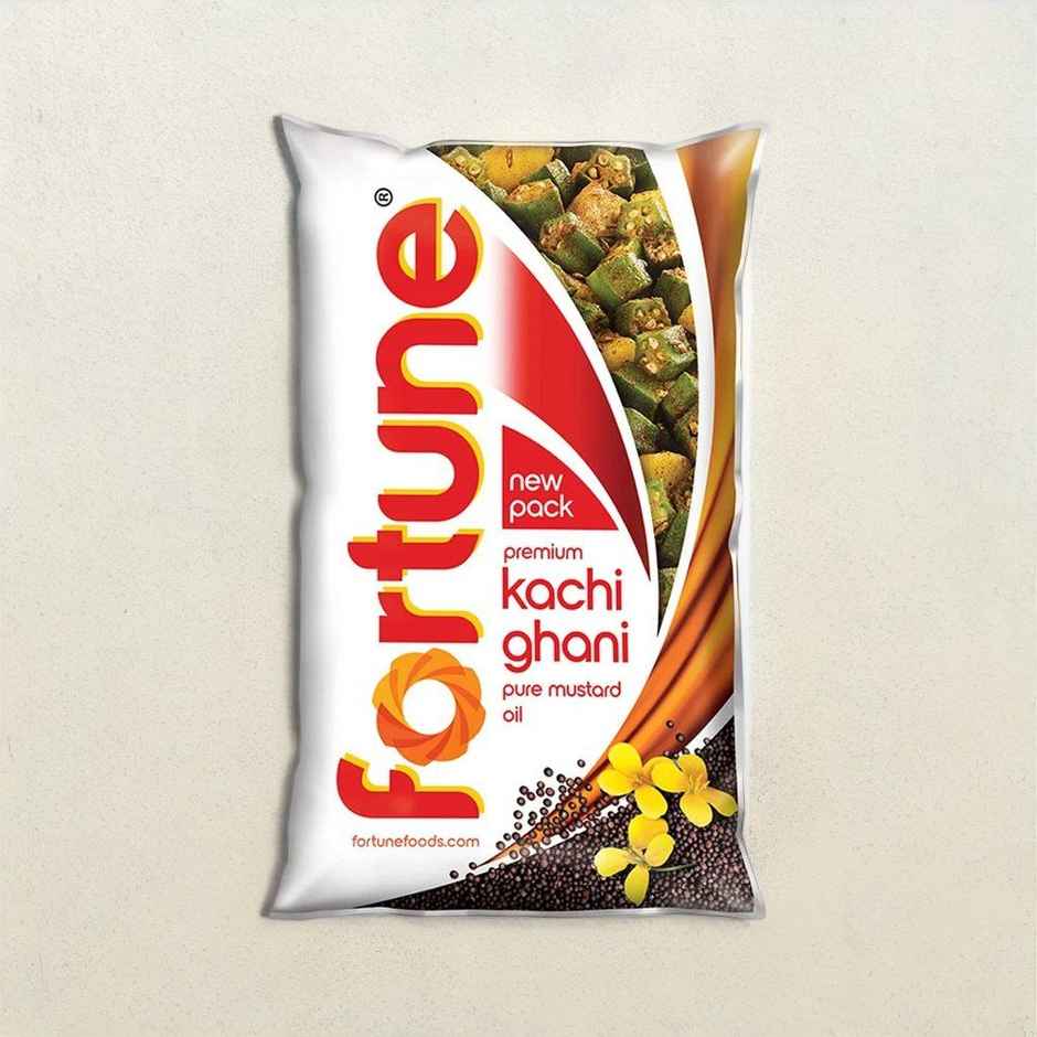 Mayurank Sugar(1 kg), Fortune Premium Kachi Ghani Pure Mustard Oil Pouch(1 l) & Ganesh Whole Wheat Chakki Atta(5 kg) Combo