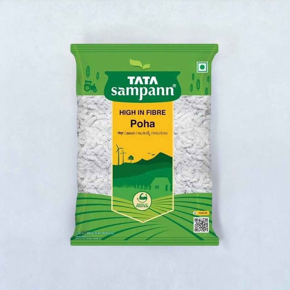 Tata Sampann, High in Fibre Poha(Thick)(500 gms) & Safe Harvest Groundnut(500 gms) Combo