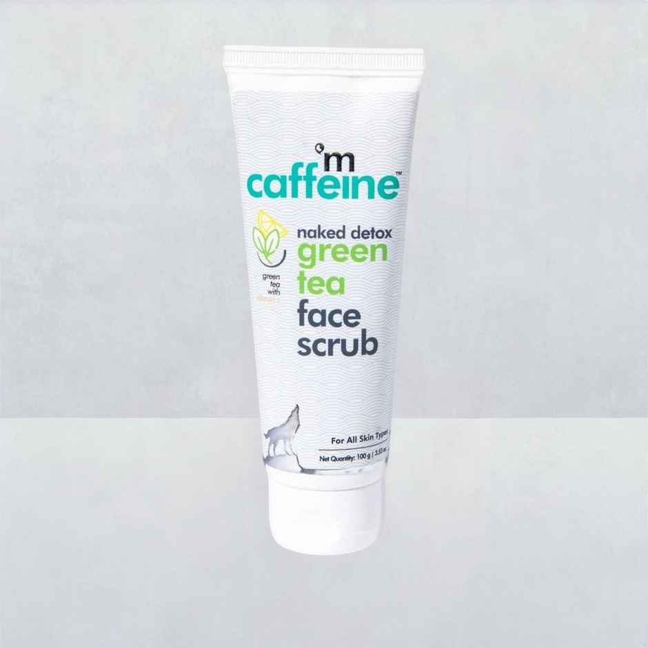 mCaffeine Green Tea Face Scrub with Vitamin C - Exfoliates Gently