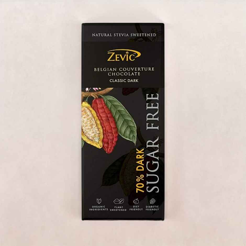 Zevic Classic Dark 70% Sugar Free Belgian Couverture Chocolate