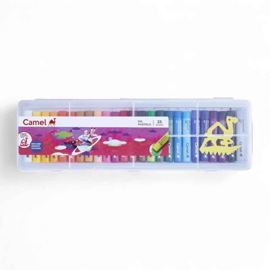 Camel Student Oil Pastels Assorted Plastic Pack Of 25 Shades