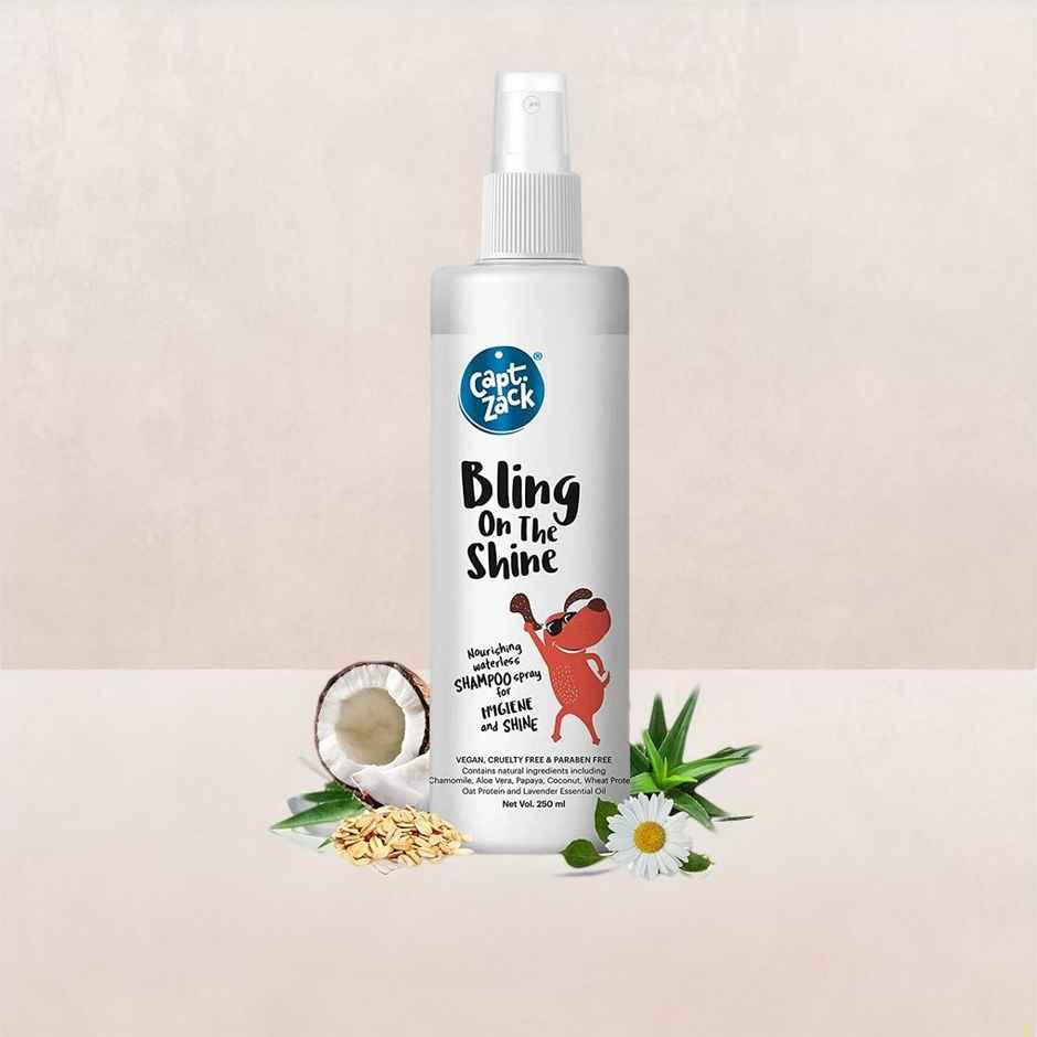 Captain Zack Bling On The Shine Nourishing Dry Waterless Spray Dog Shampoo