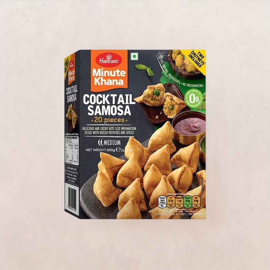 Haldiram's Cocktail Samosa Minute Khana | Crispy Snack
