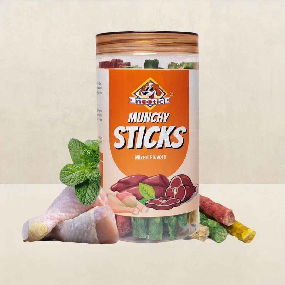 Nootie Munchy Sticks For All Stages Dogs Perfect For Training & Treating Long Lasting Chew (Mixed)