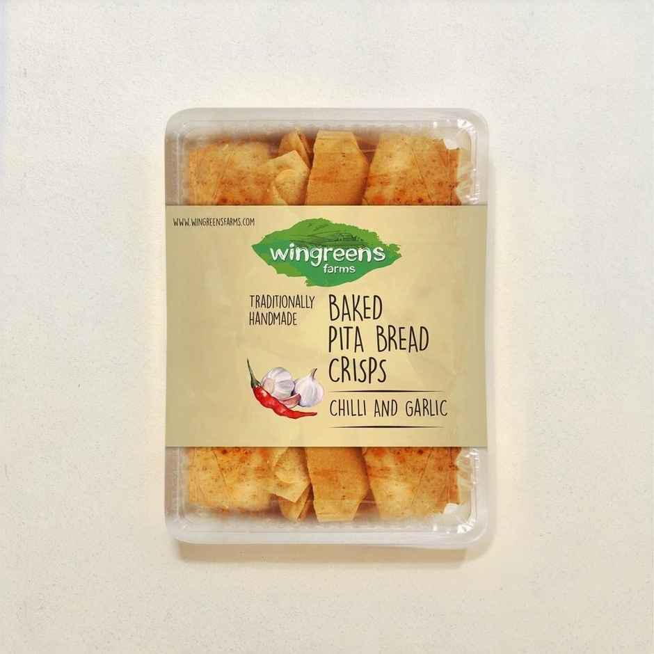 Wingreens Farms Baked Pita Chilly Garlic Bread