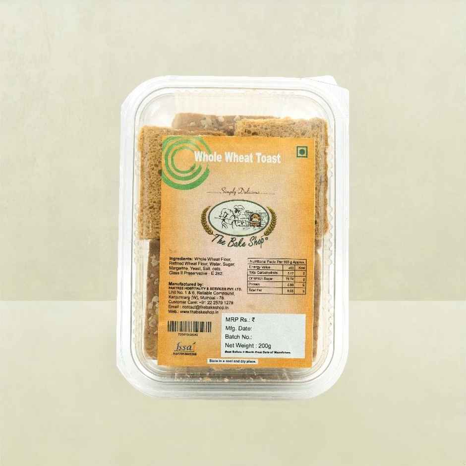 The Bake Shop Whole Wheat Toast (Rusk)