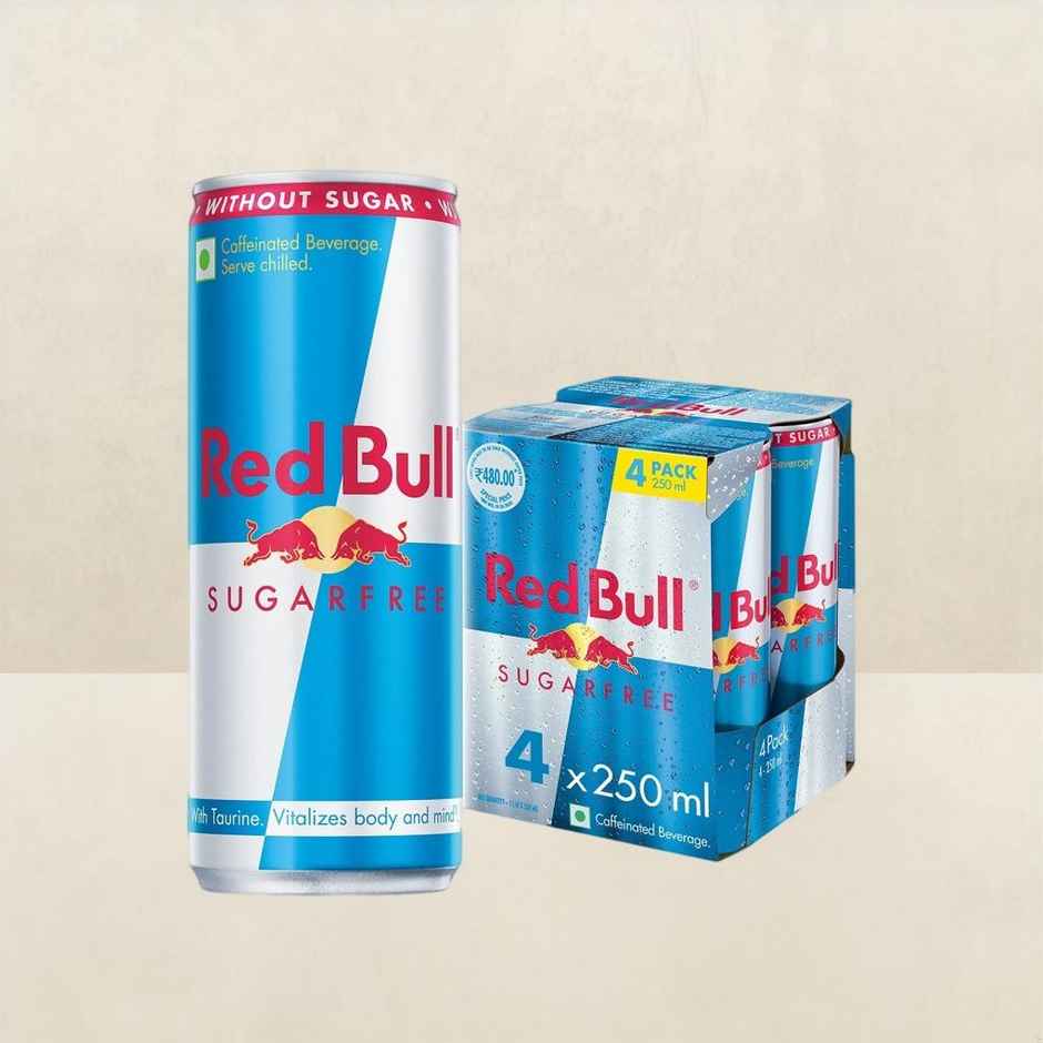Red Bull Energy Drink Sugar Free Pack Of 4