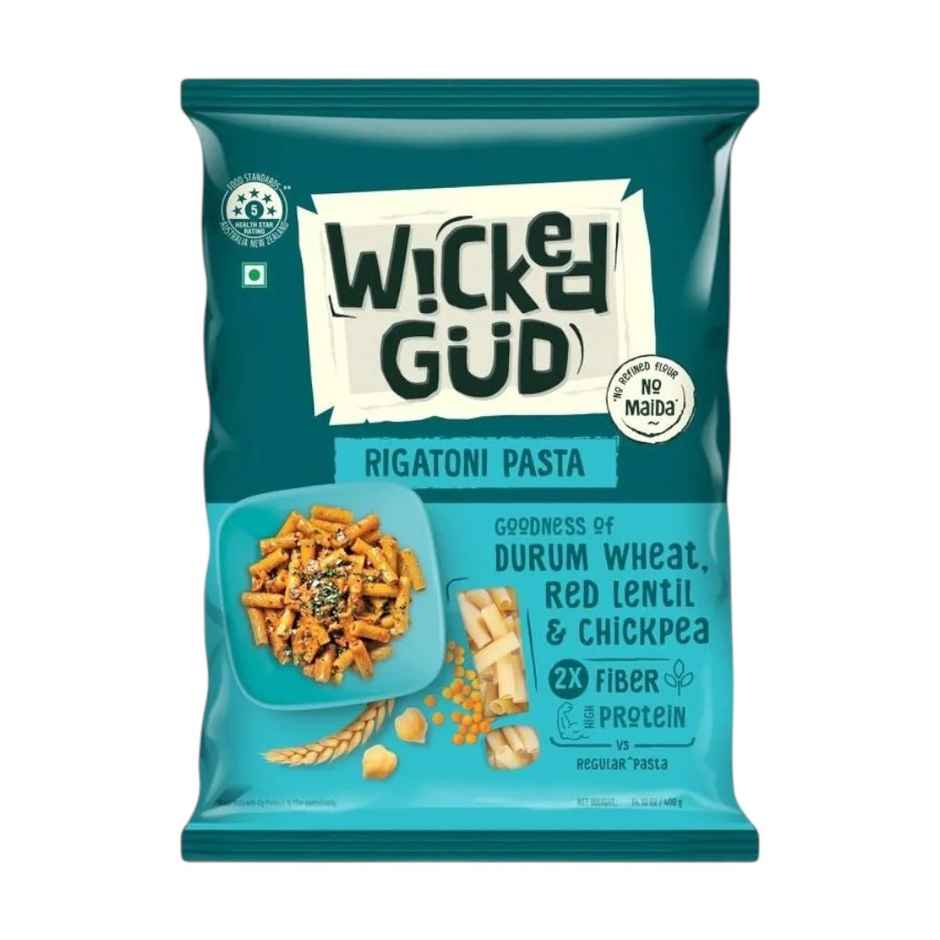 Wickedgud Rigatoni Pasta Made With Durum Wheat