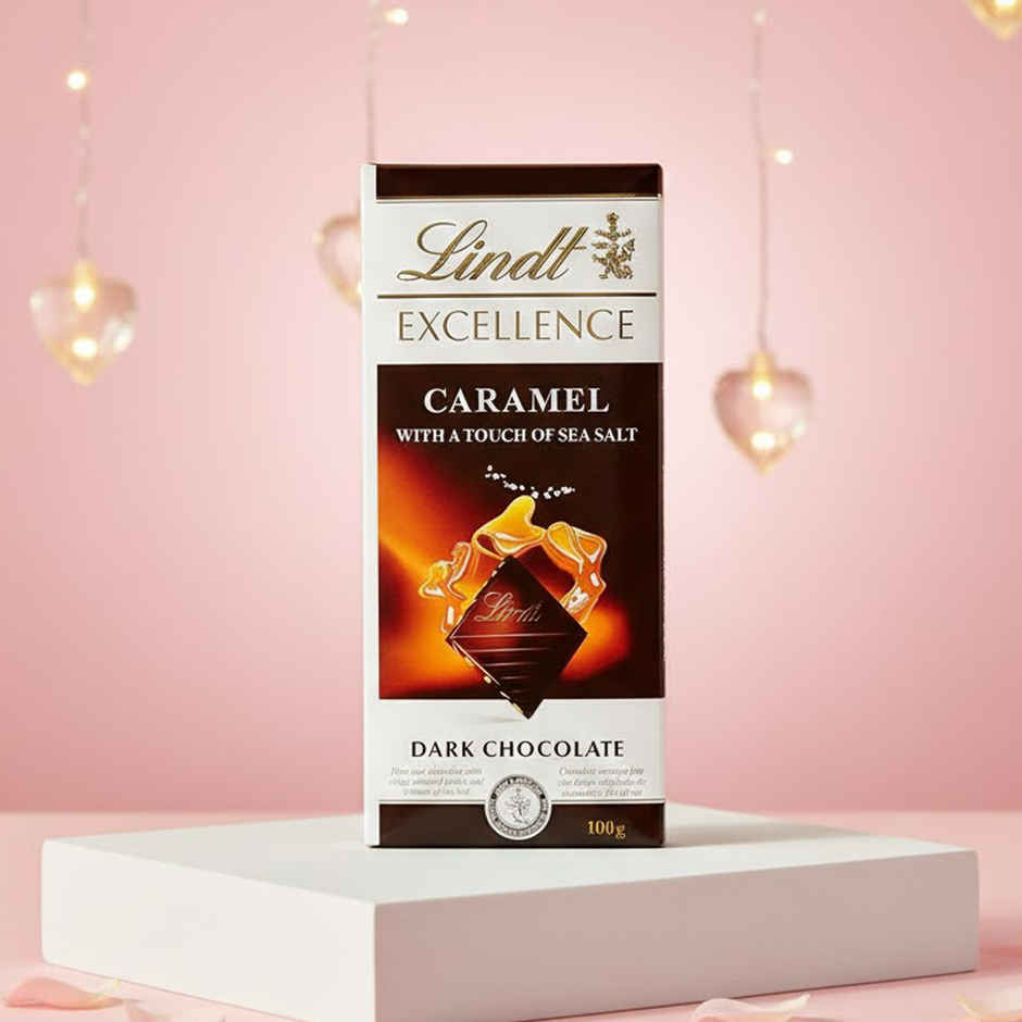 Lindt Excellence Caramel & Sea Salt Touch Dark Chocolate