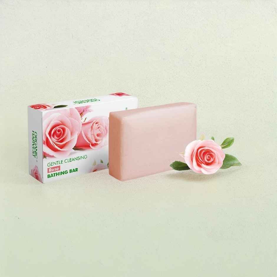 Organic Harvest Rose Soap Bathing Bar For Skin Moisturisation Ideal For All Skin Types 100% Organic