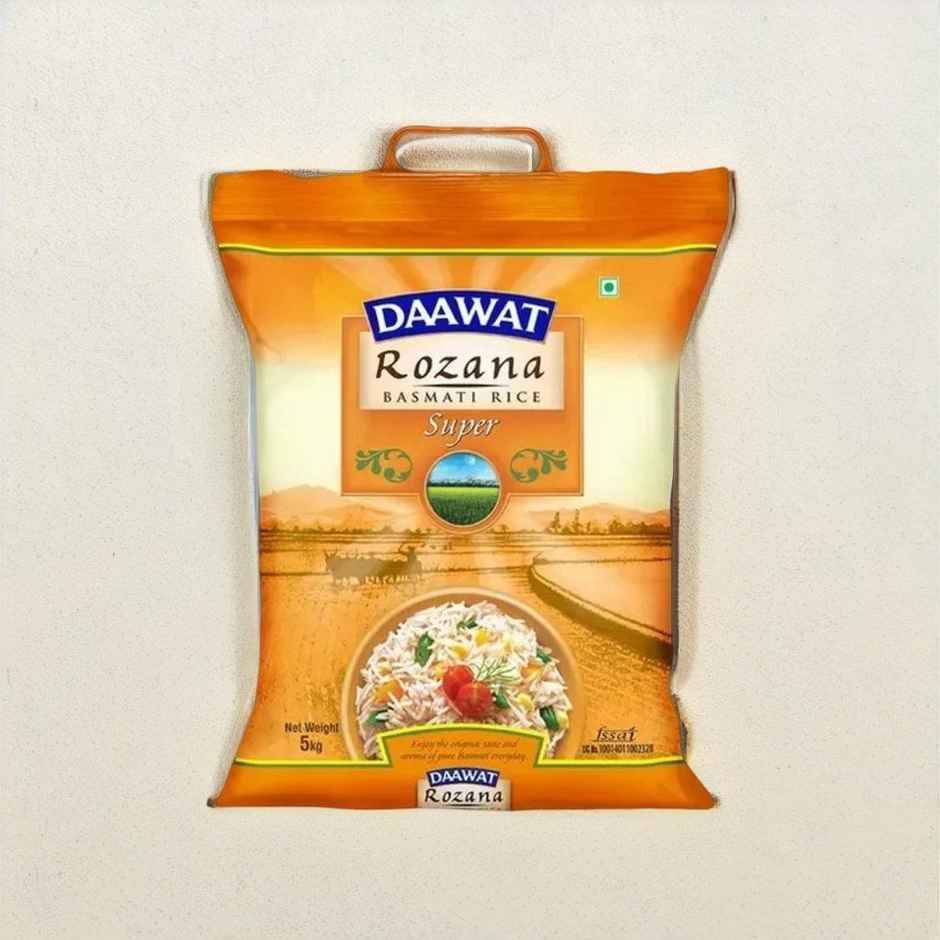 Saffola Gold Oil (Pouch) 1 l * 3 & Daawat Rozana Basmati Rice Super 90 5 kg with 1 kg Sugar Free