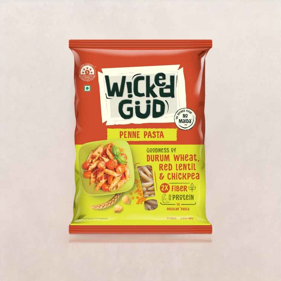 WickedGud Penne Pasta | Chickpeas | Red Lentil | Brown Rice and Durum Wheat
