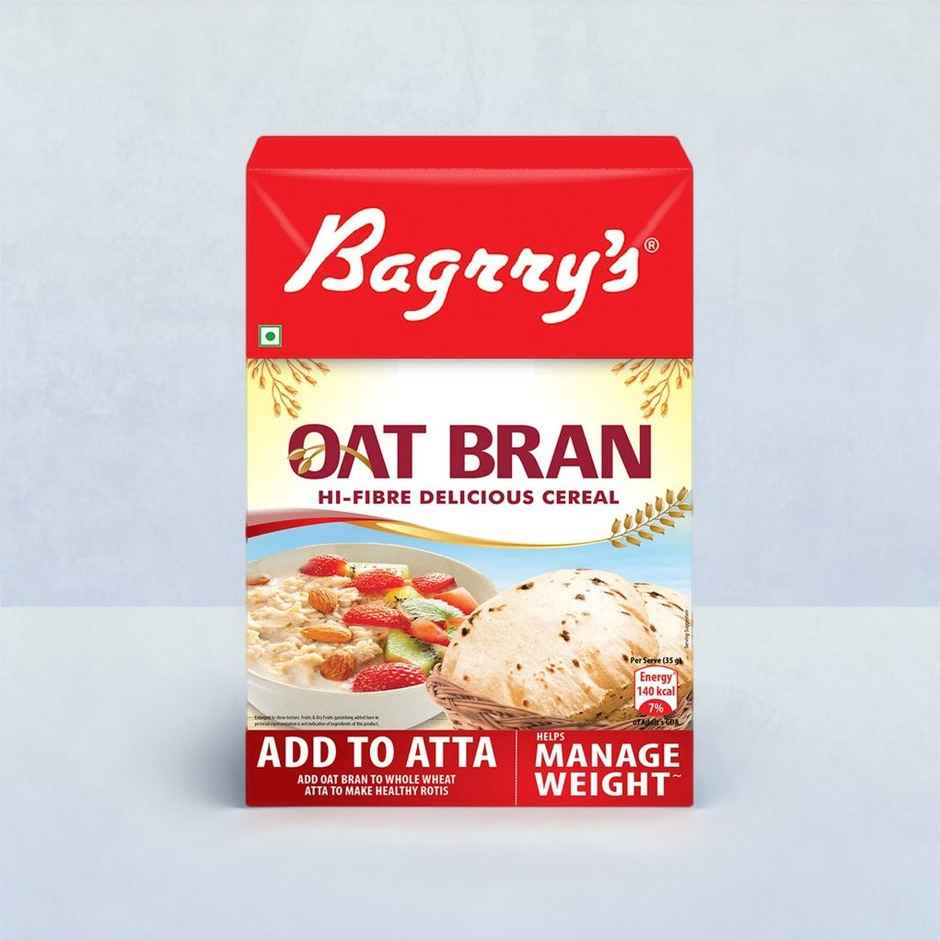 Bagrry's Oat Bran High Fibre and Protein Helps Manage Weight Good Digestive Health
