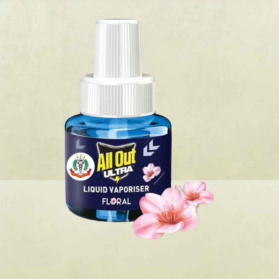 All Out Liquid Vaporizer Refill, Floral Fragrance, Kills Dengue, Malaria & Chikungunya Mosquitoes