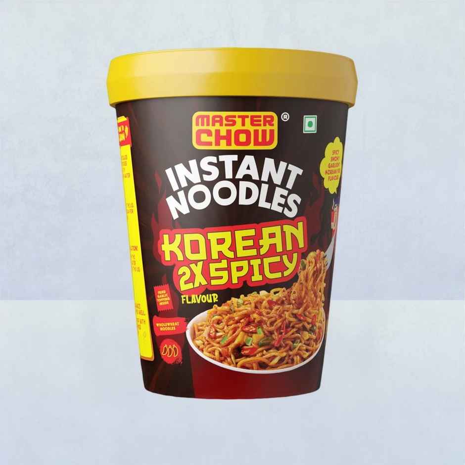 Masterchow Instant Cup Noodles - Korean 2X Spicy Flavour(100gms) & Diet Coke (Can)(300ml) Combo