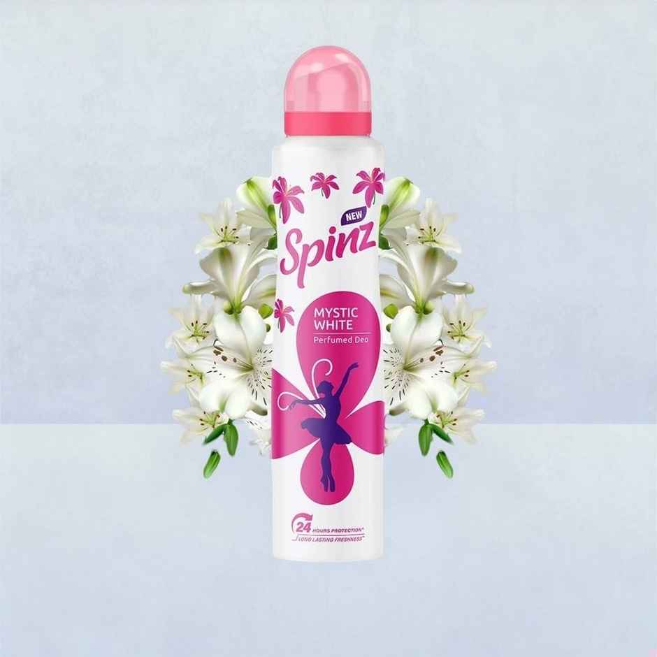 Spinz Mystic White Perfumed Deo For Women With Fresh Lily Fragrance