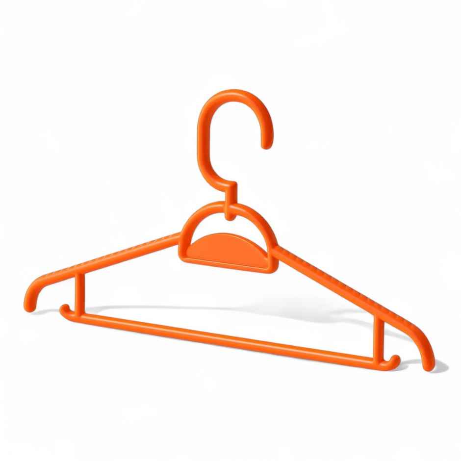 Sinco Elita Plastic Cloth Hanger - Pack of 6 pcs - Orange