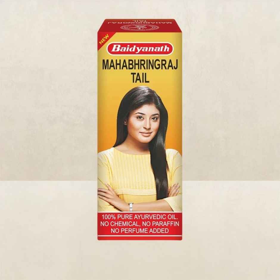 Baidyanath Mahabhringraj Tel Ayurvedic Hair Oil No Added Chemicals or Fragrance