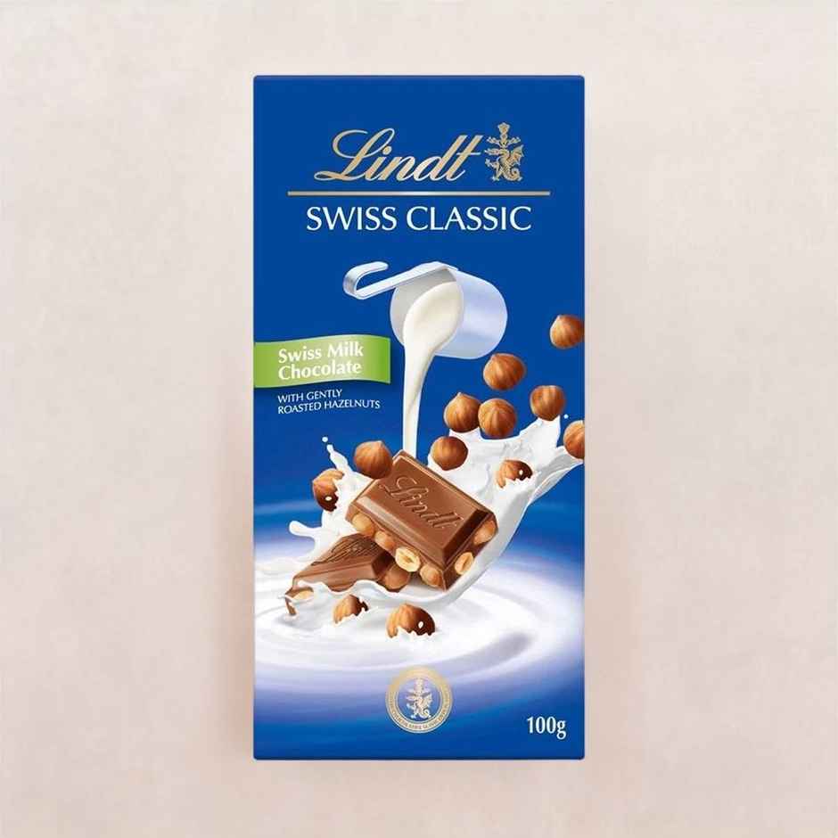 Lindt Swiss Milk Chocolate With Roasted Hazelnuts