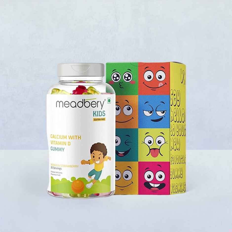 Meadbery Calcium Vitamin D Gummies For Kids For Stronger Bones