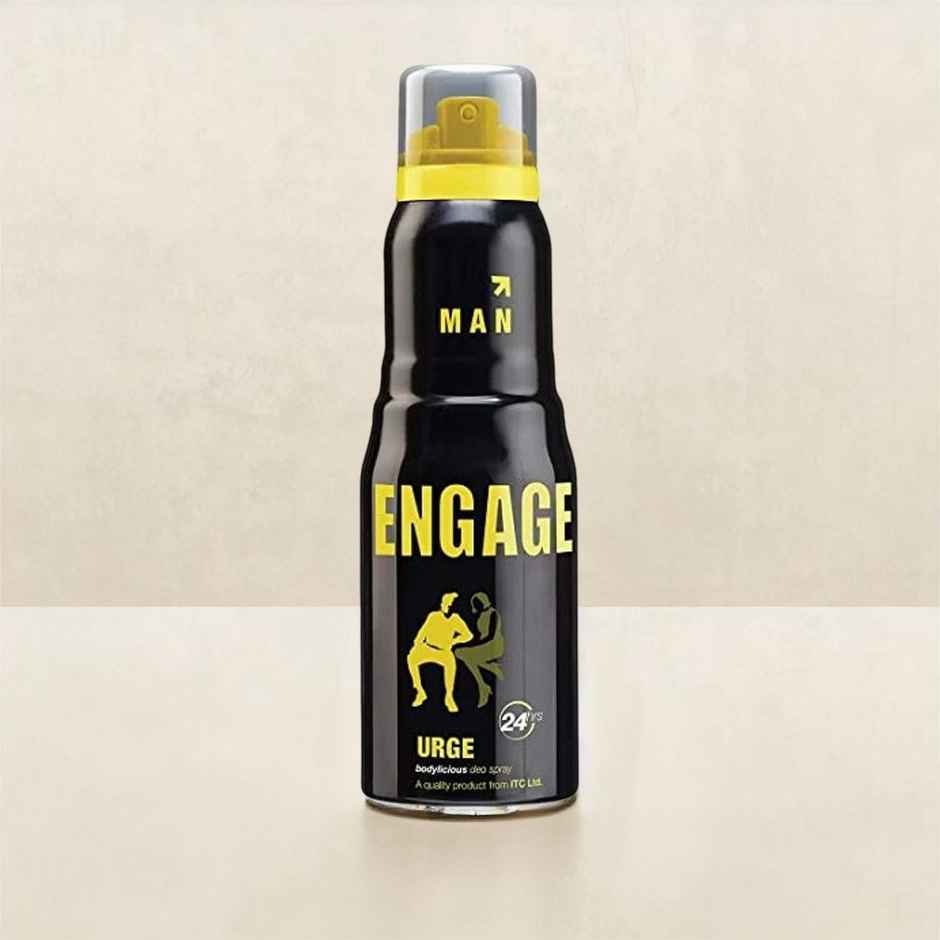 Engage Urge Deodorant Spray for Men | Citrus & Woody | 24hr Freshness