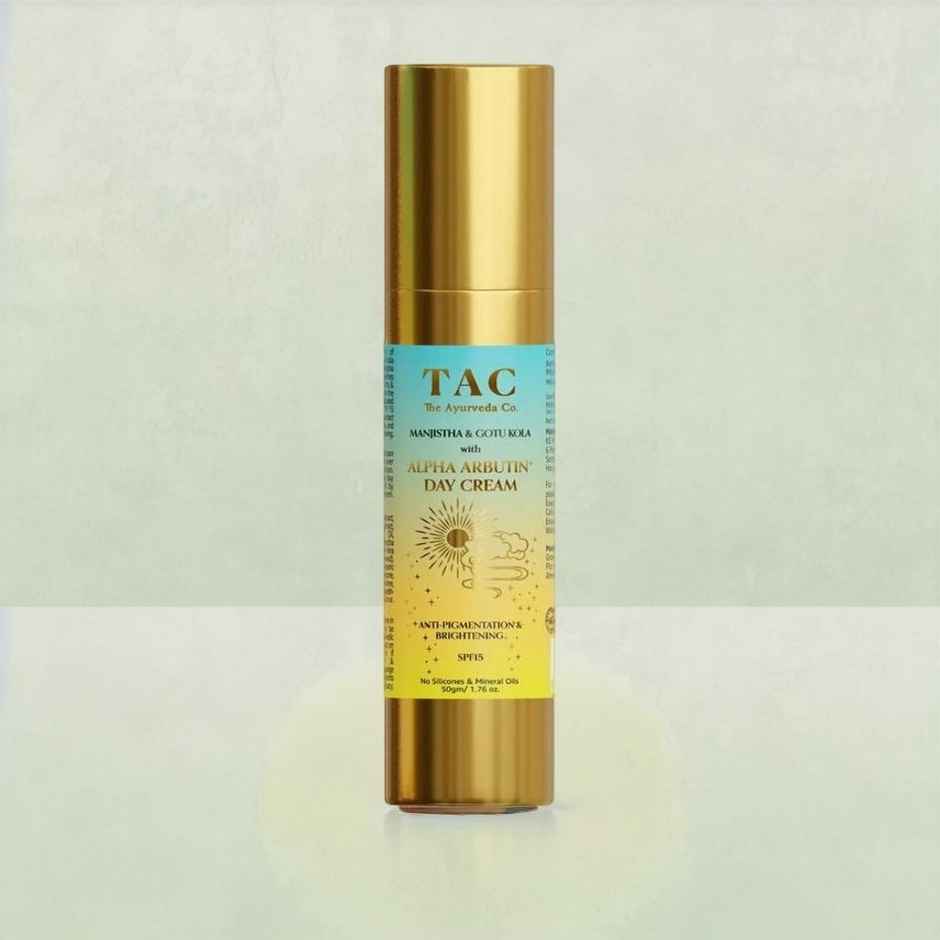 The Ayurveda Co. Day Cream With Spf 15 For Oily & Dry Skin With Arbutin Gotu Kola Face Cream