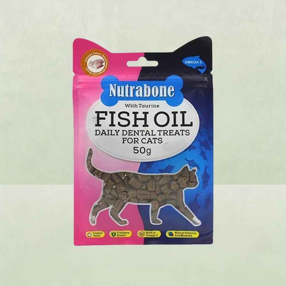 Nutrabone Dental Cat Treats Crunchy Cat Bites Shrimp Flavour
