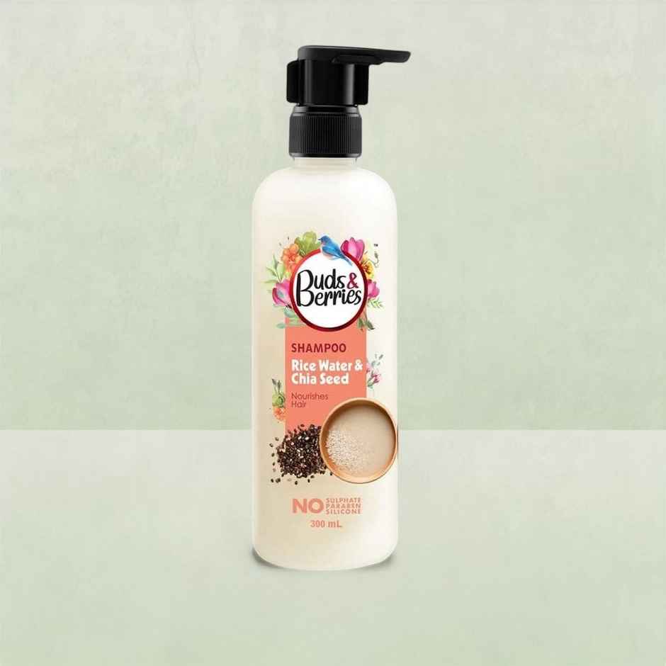 Buds & Berries Rice Water and Chia Seeds Nourishment Shampoo for Helps in Hair Growth