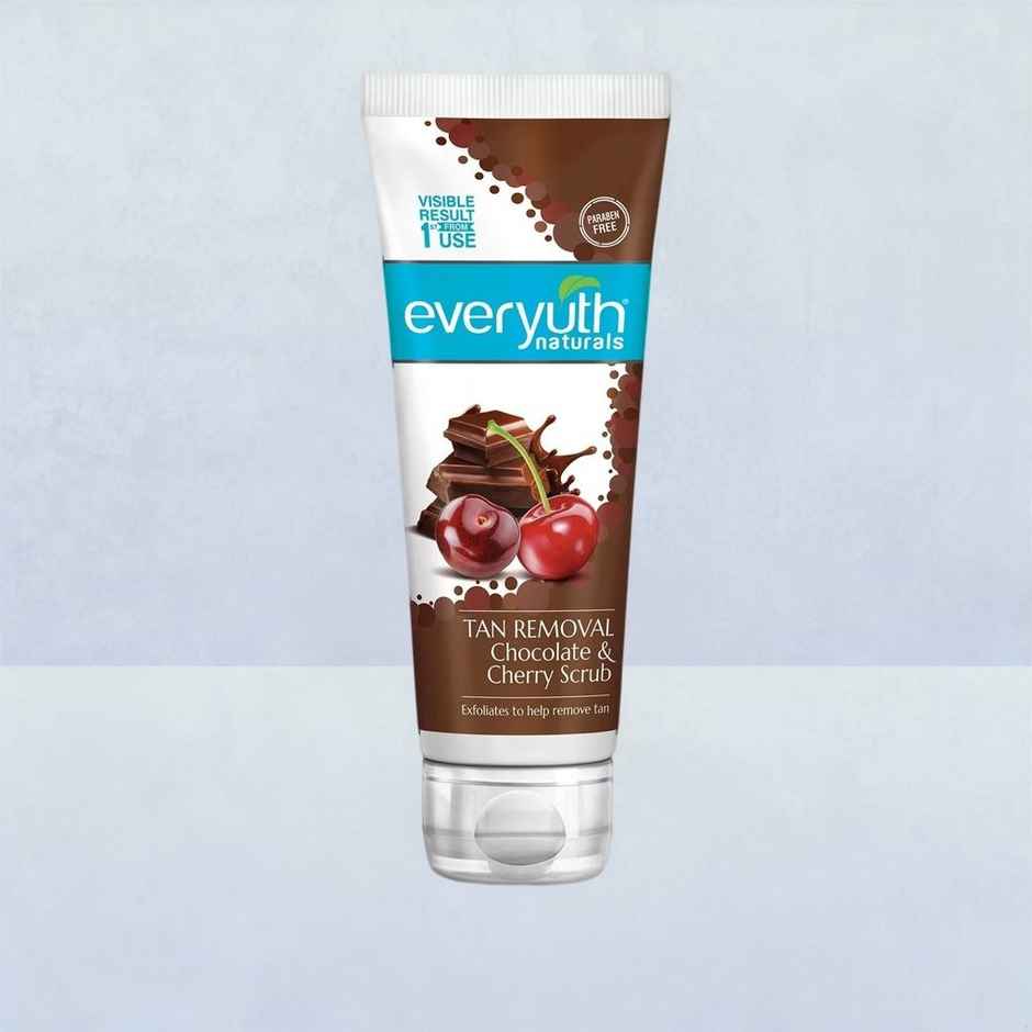 Everyuth Naturals Pure & Light Tan Removal Choco Cherry Scrub Bottle