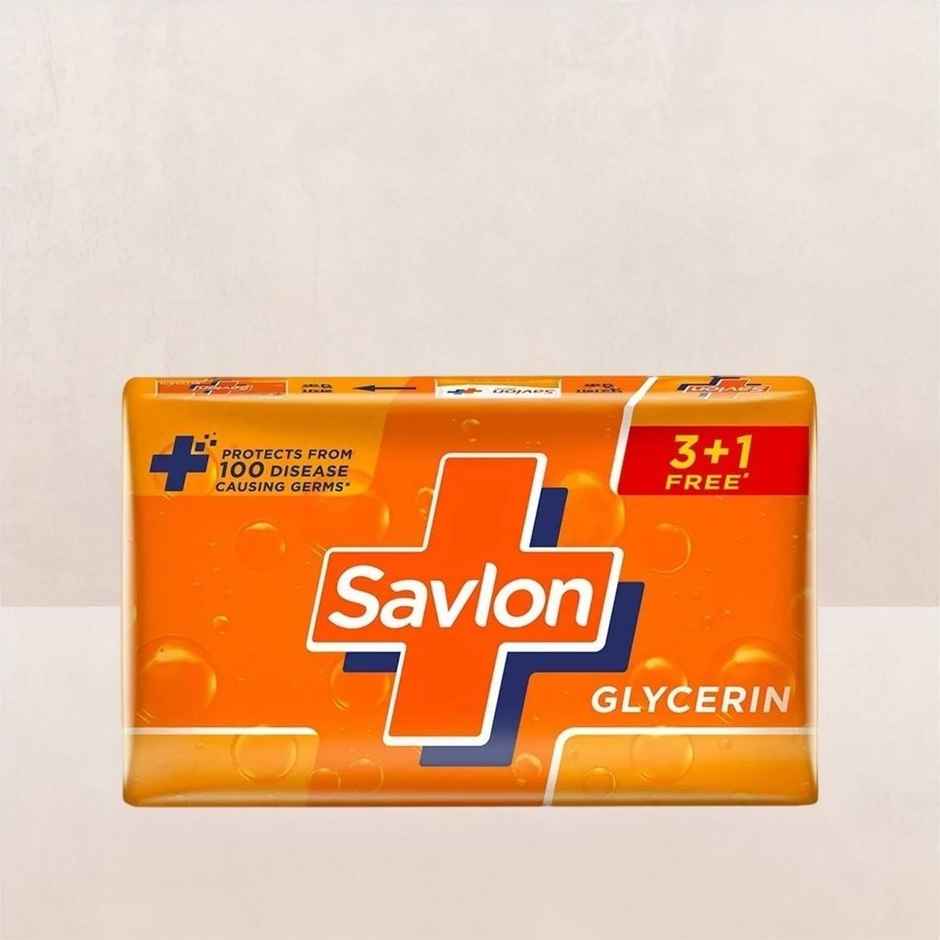 Savlon Glycerin Soap Bar, Germ Protection, for Soft & Supple Skin