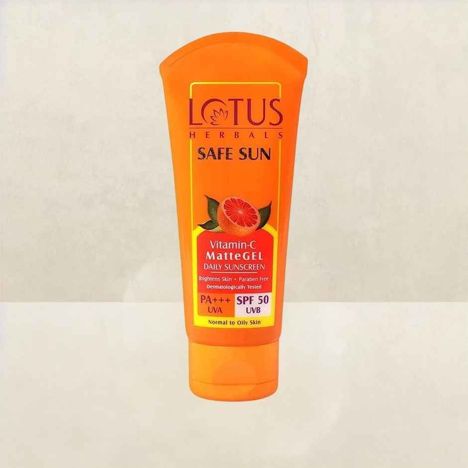 Lotus Herbals Safe Sun Vitamin C Matte Gel Daily Sunscreen SPF 50 PA+++ Oily Skin