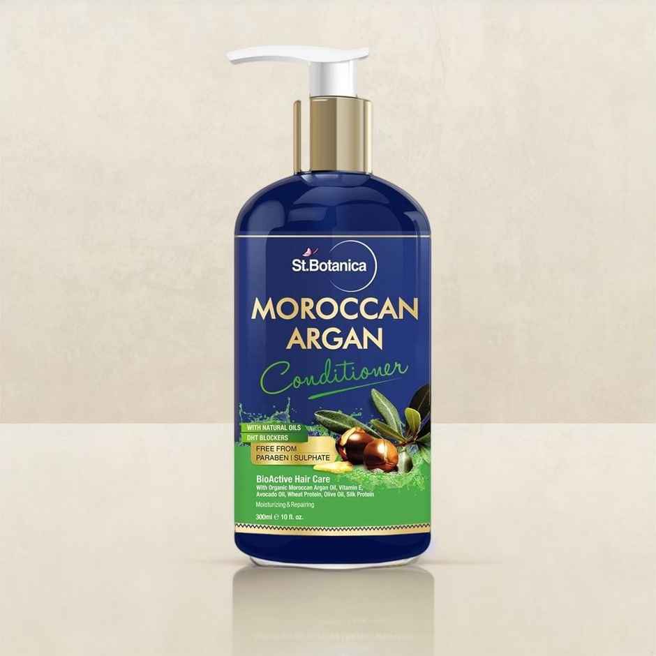 St.Botanica Moroccan Argan Hair Conditioner To Nourish Dull Dry & Frizzy Hair No Parabens