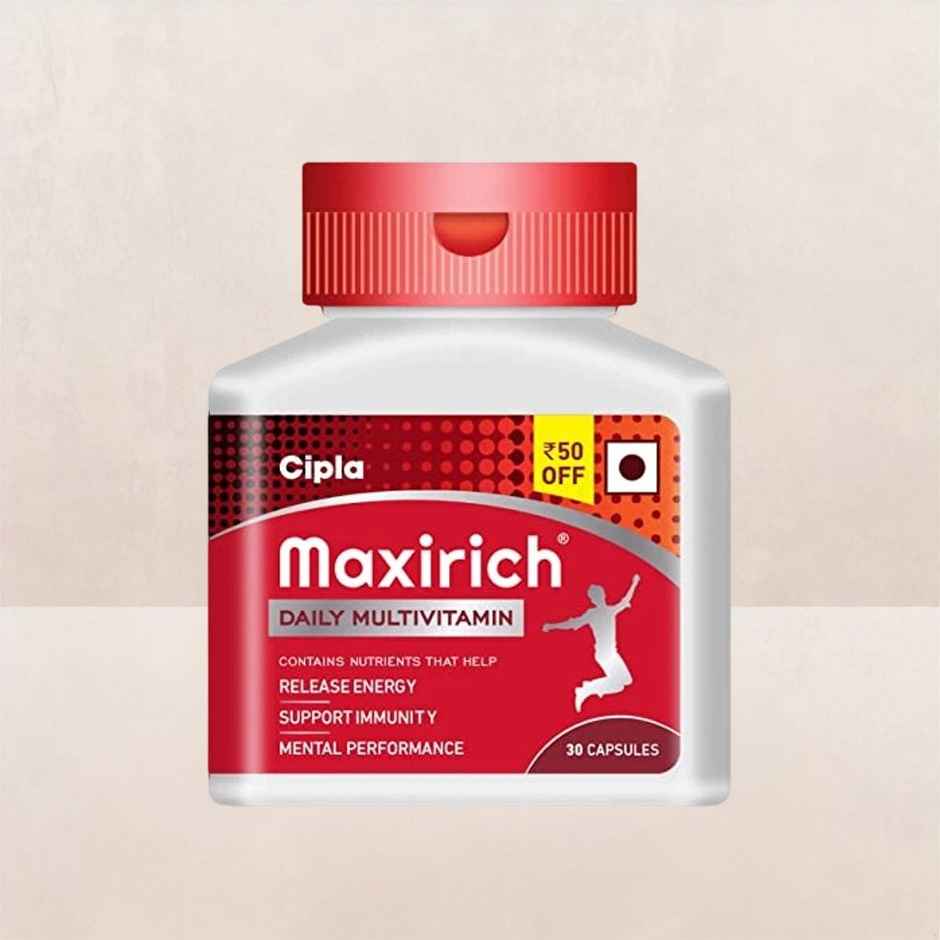 Cipla Maxirich Multi Vitamin & Mineral Sofgels - Bottle