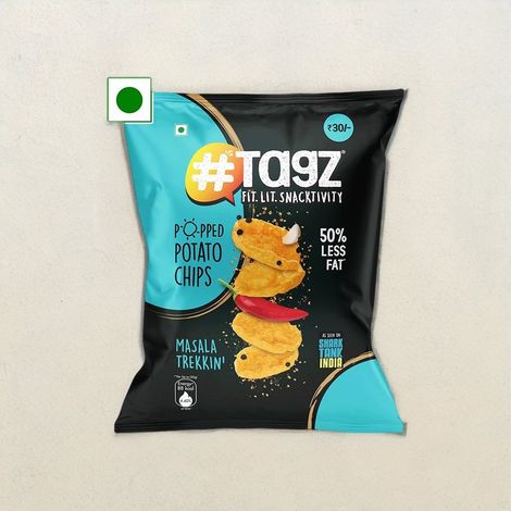 Tagz Popped Potato Chips - Masala Trekkin